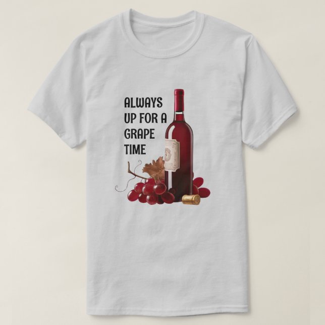 Rotwein-Zeit T-Shirt (Design vorne)