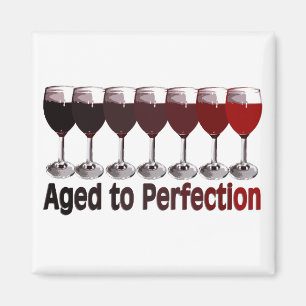 Rotwein zum Geburtstag Magnet