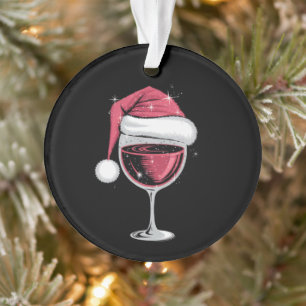 Rotweinglas Weihnachten Lustig Weihnachten Xmas  Ornament