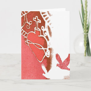 Rotweiß Feiertagskarte