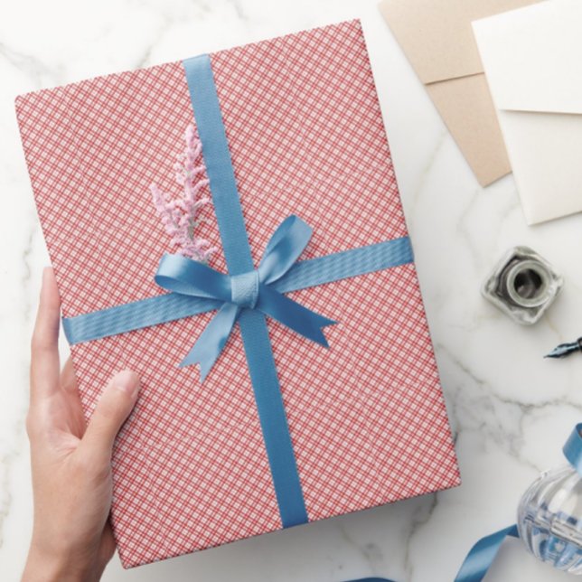 Rotweiß mit diagonalem Muster Geschenkpapier (Von Creator hochgeladen)