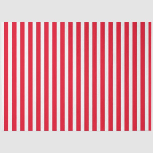 Rotweiße Streifen gestreiftes Muster Zirkus Seidenpapier (Vorderseite)