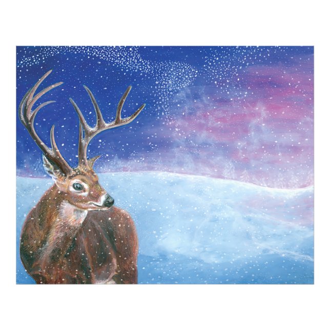 Rotwild (Cervus elaphus) Fotodruck (Vorne)