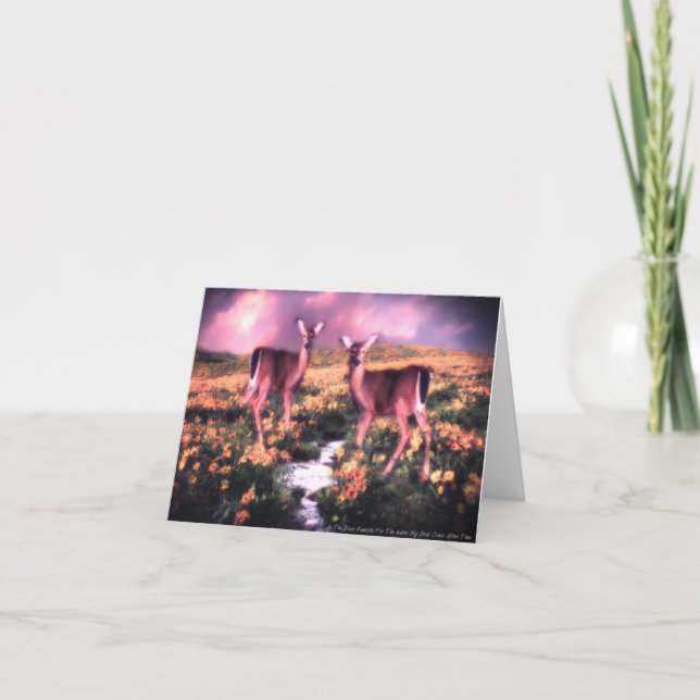 Rotwild-Entwurf Notecard Karte (Vorderseite)