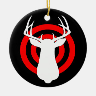 Rotwild-Geweih-Bullauge Keramikornament