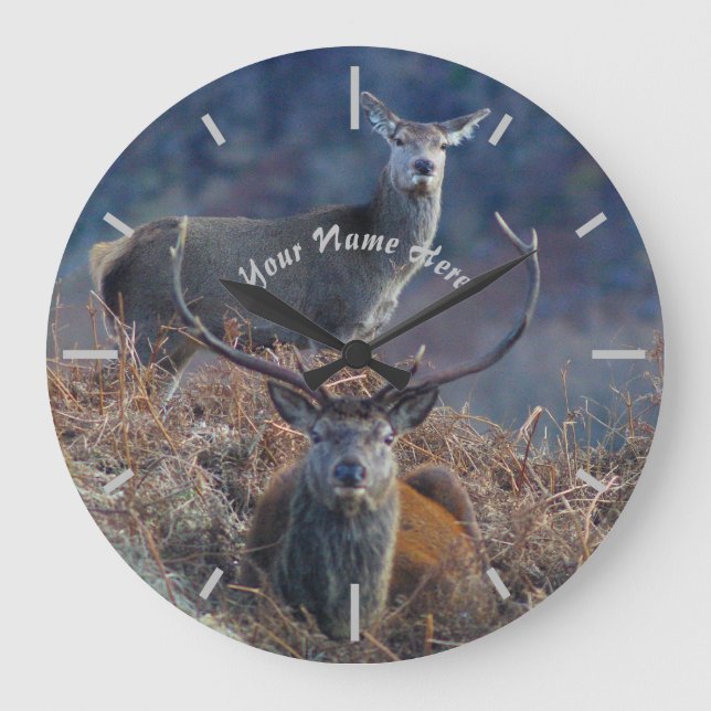 Rotwild Große Wanduhr (Vorderseite)