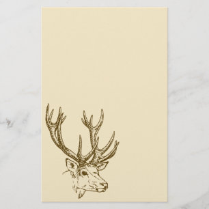 Rotwild-Hauptillustrations-Grafik Briefpapier