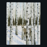 Rotwild in den Schneefällen Puzzle<br><div class="desc">Rotwild in den Schneefällen II durch Anmut Popp. Ein Rotwild versteckt sich unter Bäumen in einer friedlichen winterlichen Szene.</div>