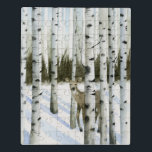 Rotwild in den Schneefällen Puzzle<br><div class="desc">Rotwild in den Schneefällen II durch Anmut Popp. Ein Rotwild versteckt sich unter Bäumen in einer friedlichen winterlichen Szene.</div>