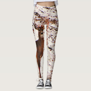 Rotwild in der Schneeholz Camouflage-Tarnung. Leggings