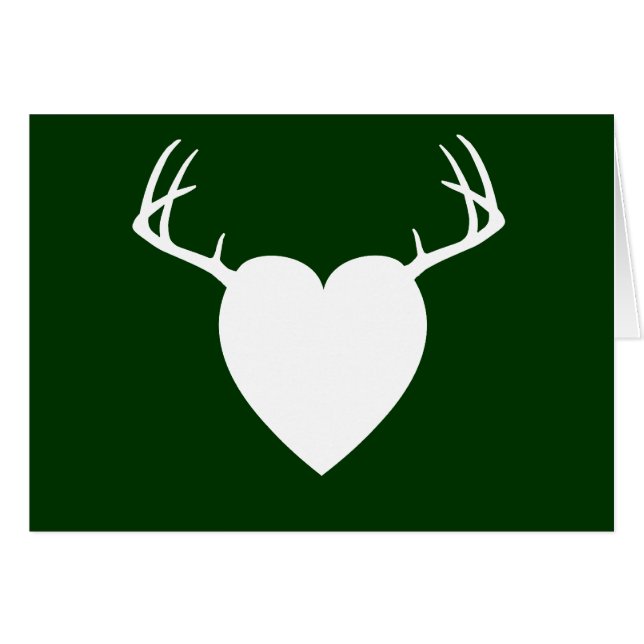 Rotwild-Jagd-Geweihherz (Vorderseite (Horizontal))