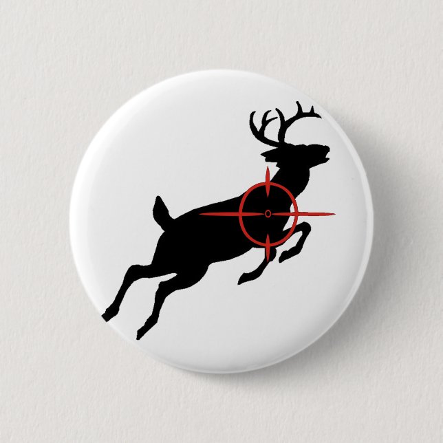 Rotwild-Jagd-Rotwild mit Fadenkreuzen auf es Button (Vorderseite)