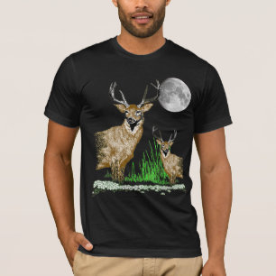 Rotwild-Kunst-Tier-T - Shirt