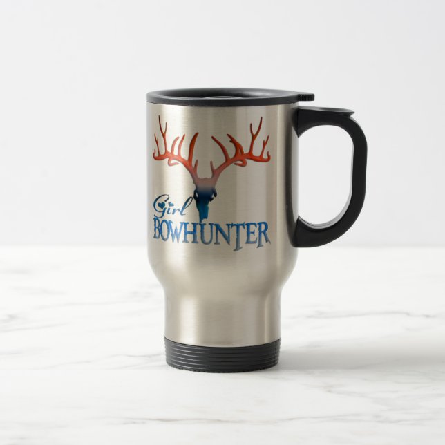 ROTWILD Reise-Tassen des MÄDCHEN-BOWHUNTER Reisebecher (Rechts)
