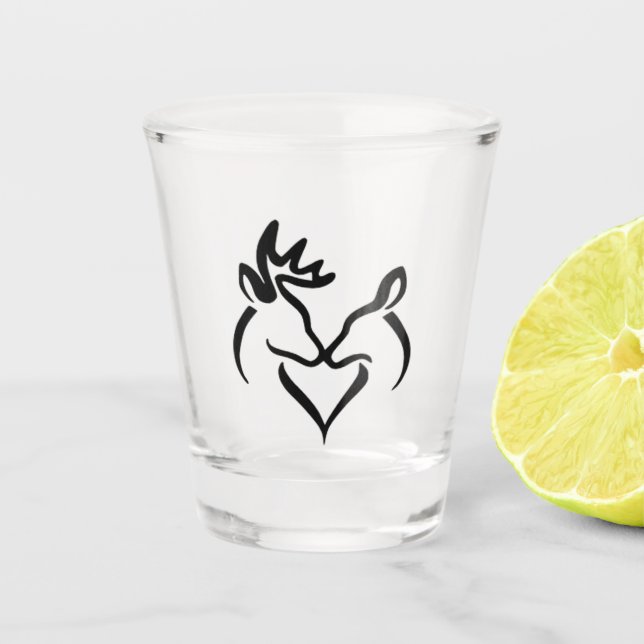 Rotwild Schnapsglas (Vorderseite)