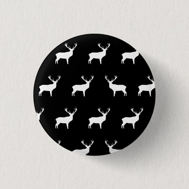 Rotwild - Schwarzweiss-Knopf Button (Vorderseite)