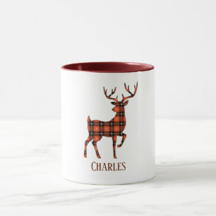 Rotwild-Silhouette-Dollar-rotes und schwarzes Tasse
