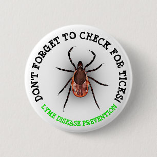 Rotwild-Ticken-Lyme-Borreliose-Bewusstseins-Knopf Button