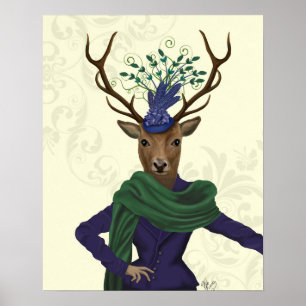 Rotwild und Fascinator Poster