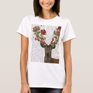 Rotwild-und Liebe-Vögel 2 T-Shirt