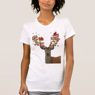 Rotwild-und Liebe-Vögel 2 T-Shirt