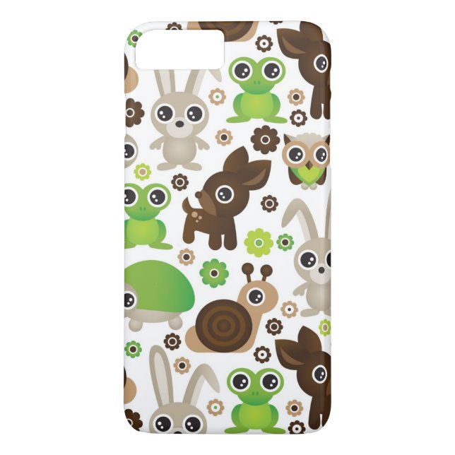 Rotwildschildkrötehäschen-Tiertapete Case-Mate iPhone Hülle (Rückseite)