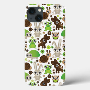 Rotwildschildkrötehäschen-Tiertapete Case-Mate iPhone Hülle