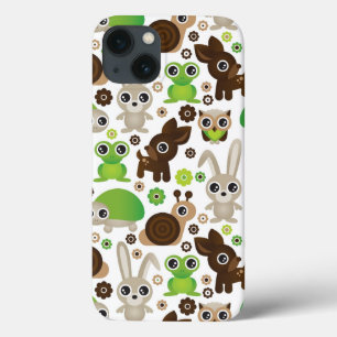 Rotwildschildkrötehäschen-Tiertapete Case-Mate iPhone Hülle