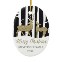 Rotwildverzierung der frohen Weihnachten funkelnde