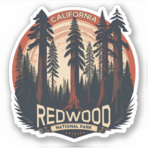 Rotwood National Staat Park, Coastal California Aufkleber
