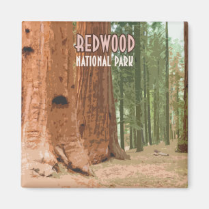 Rotwood-Nationalpark California Magnet