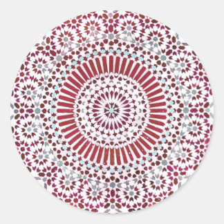 Rotwurzelmosaik Runder Aufkleber