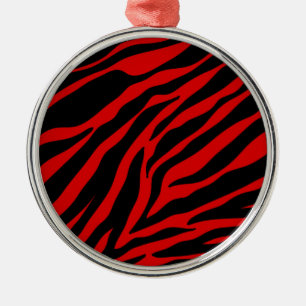 Rotzebra Silbernes Ornament