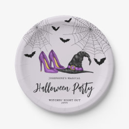 Rotzhut und Heelse mit Fledermäusen-Halloween-Part Pappteller