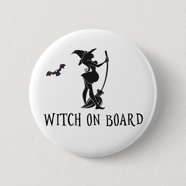 Rotzunge an Bord Kinderdusche für Schwangere Button (Vorderseite)