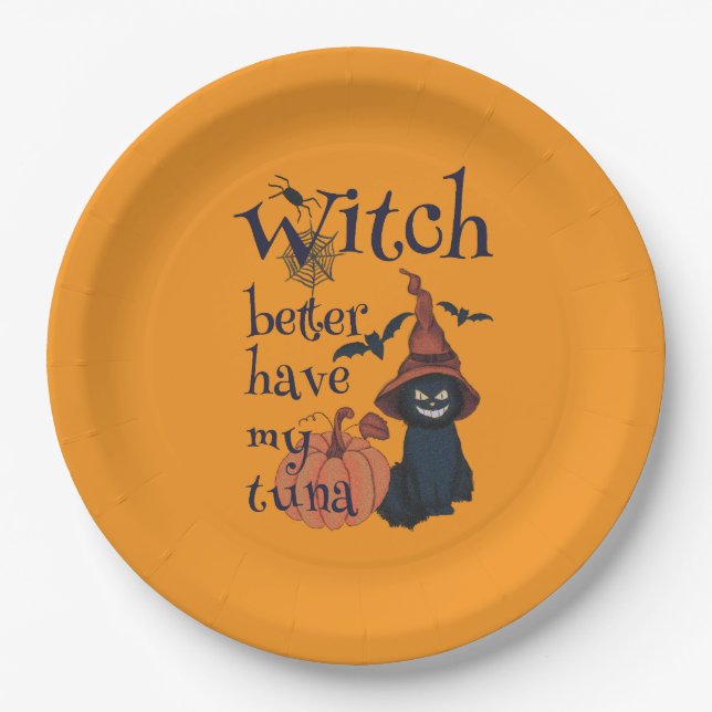 Rotzunge besser meinen Thunfisch haben Pappteller (Vorderseite)