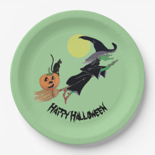 Rotzunge Halloween-Party Funke farbige Papierplatt Pappteller