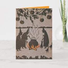 Rotzunge Jack O' Lantern Cauldron Owl Karte