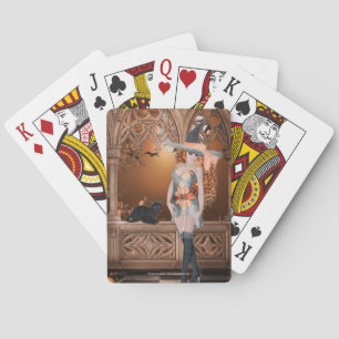 Rotzunge mit Black Cat 2 Spielkarten