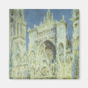 Rouen Cathedral West Facade Sunlight, Claude Monet Magnet