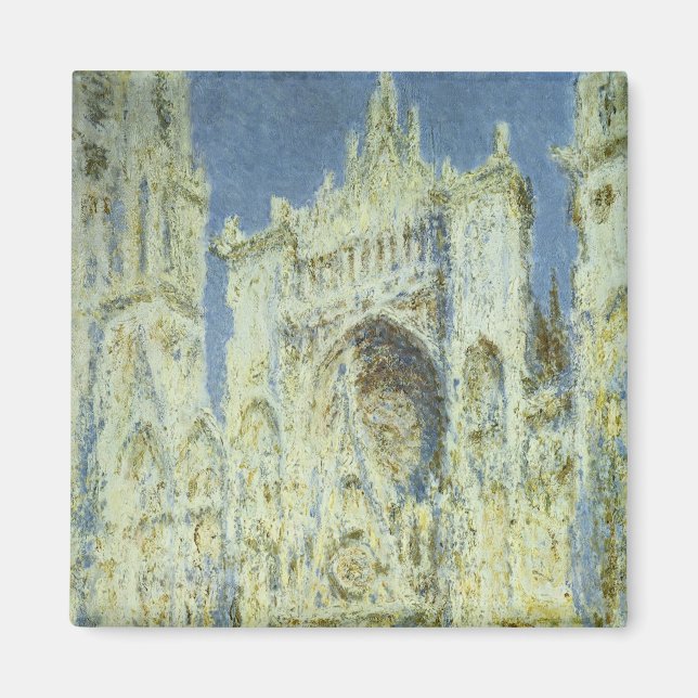Rouen Cathedral West Facade Sunlight, Claude Monet Magnet (Vorne)