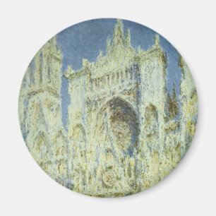 Rouen Cathedral West Facade Sunlight, Claude Monet Magnet