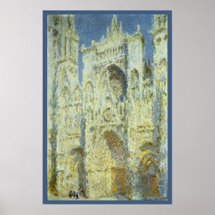 Rouen Cathedral West Facade Sunlight, Claude Monet Poster