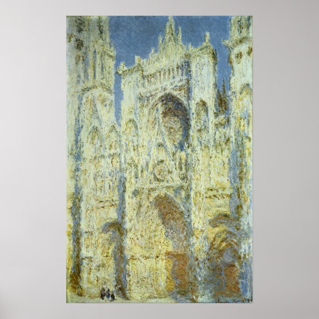 Rouen Cathedral West Facade Sunlight, Claude Monet Poster (Vorne)