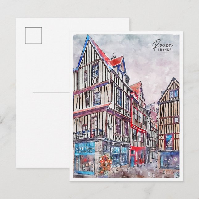 Rouen France Vintage Postkarte (Vorne/Hinten)