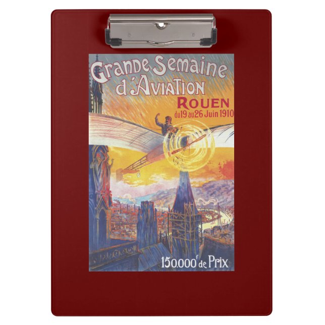 Rouen, Frankreich - Pilot und Flugzeug Klemmbrett (Vorderseite)