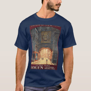 Rouen Normandy France Vintage French Railway Trave T-Shirt