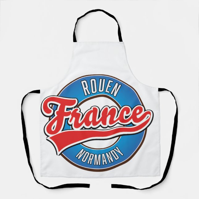 Rouen Normandy Frankreich Retrologo Schürze (Vorderseite)