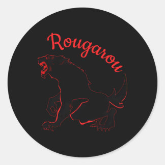 Rougarou Legend of the Night Werewolf Shapeshifter Runder Aufkleber