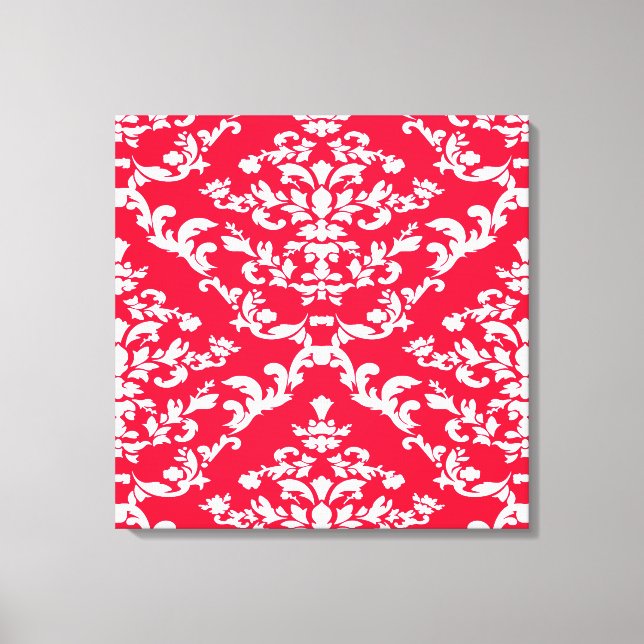 Rouge Bold Damask @ Emporiomoffa Leinwanddruck (Vorderseite)